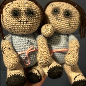 Handcrafted Crochet The Shining Grady Twins Doll Set